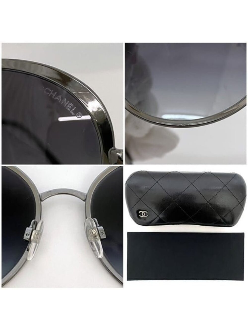 Chanel Sunglasses Silver Gradient with Coco Mark - Picture 10 of 10